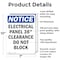 Signmission Electrical Panel 36 Clearance, 7 in W x Rectangle, Aluminum OS-2PACK-NS-A-710-V-11665 - alternate 3